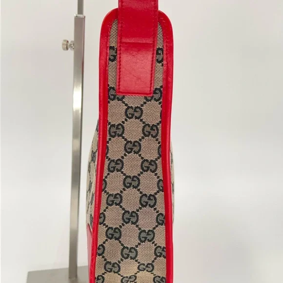 Gucci Vintage GG Canvas Shoulder Bag Very Good Condition!
